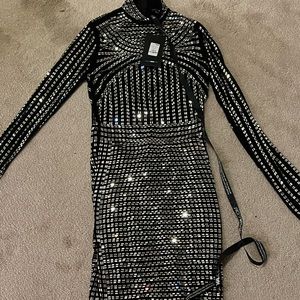 Fashion Nova Bedazzled Mini Dress